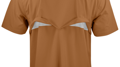 Short Sleeve Western Pearl Snap Flex Shirt - Sienna Brown