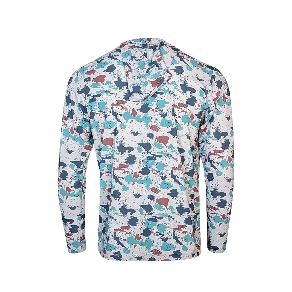 PS300H Long Sleeve Performance Fishing Hoodie - Baja Camo 3