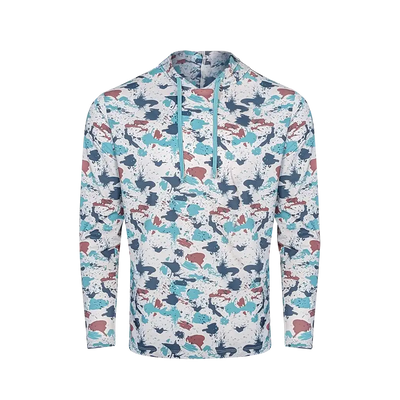 PS300H Long Sleeve Performance Fishing Hoodie - Baja Camo 3