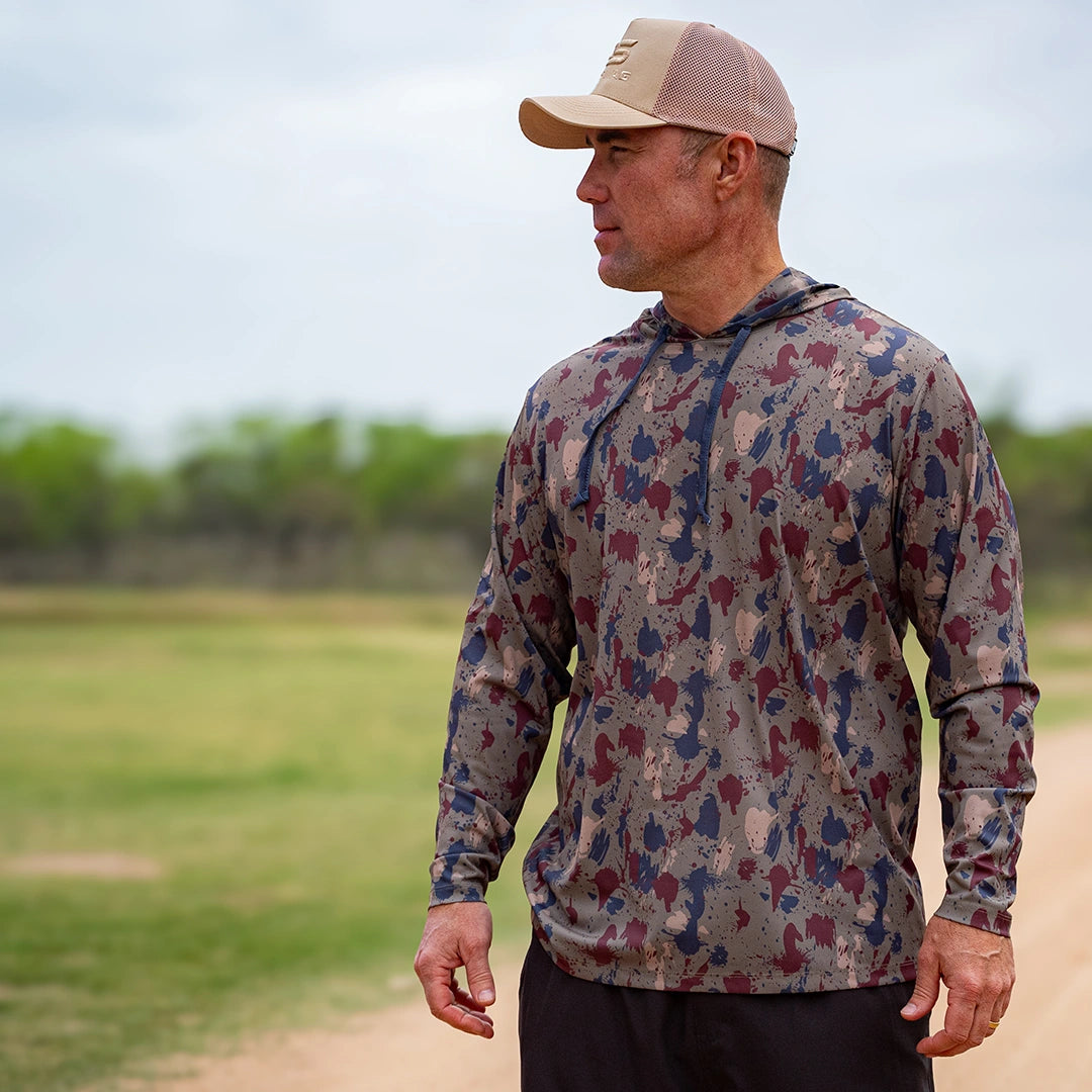 ProTek™ Camo Long Sleeve Hoodie - Clay