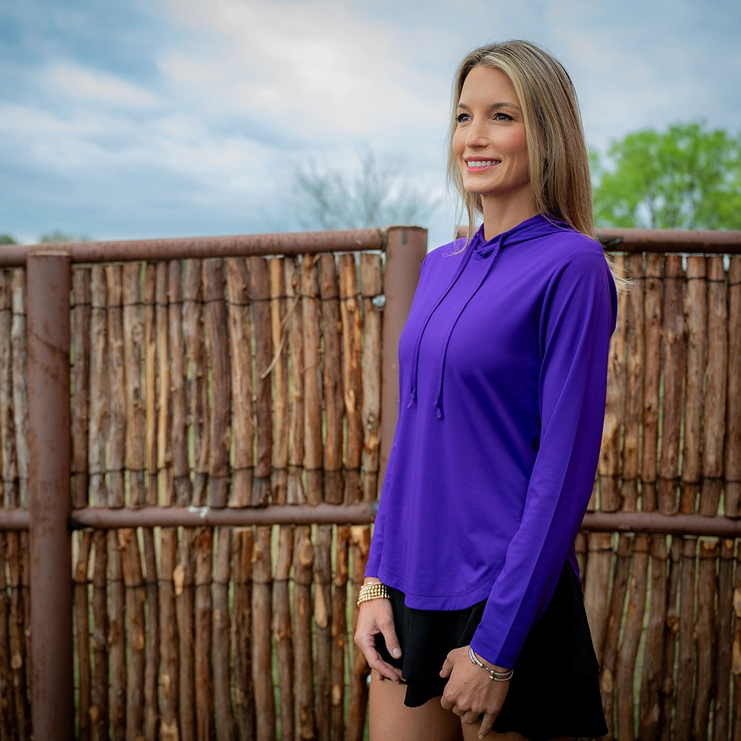 ProTek™ Women's Long Sleeve Hoodie - Indigo Purple