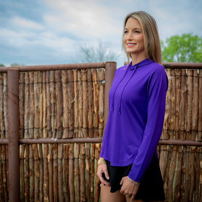 ProTek™ Women's Long Sleeve Hoodie - Indigo Purple