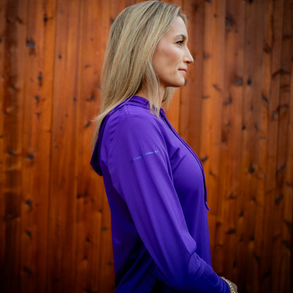 ProTek™ Women's Long Sleeve Hoodie - Indigo Purple