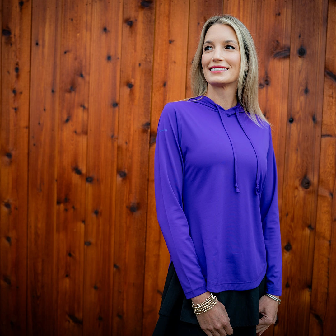 ProTek™ Women's Long Sleeve Hoodie - Indigo Purple