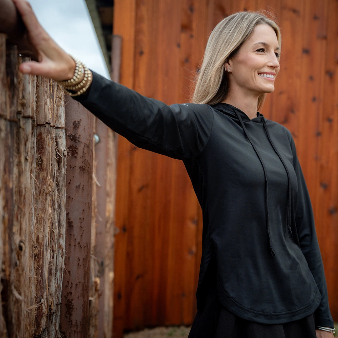 ProTek™ Women's Long Sleeve Hoodie - Sable Black