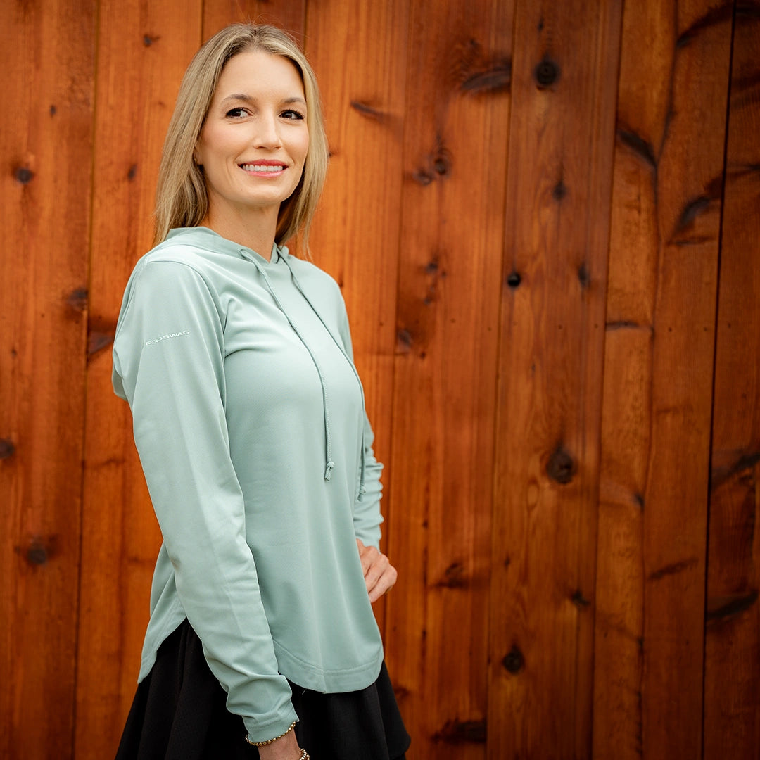 ProTek™ Women's Long Sleeve Hoodie - Seafoam Green