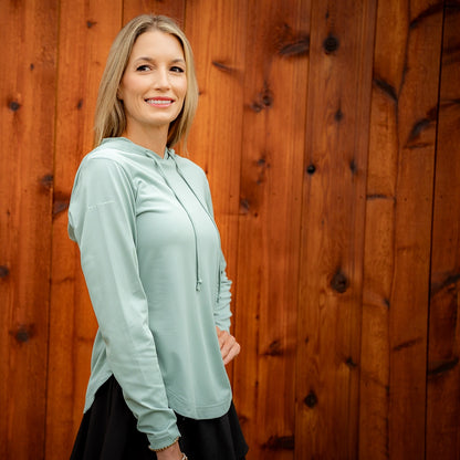 ProTek™ Women's Long Sleeve Hoodie - Seafoam Green