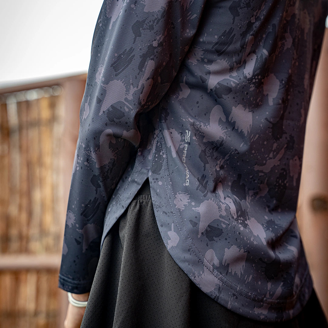 ProTek™ Women's Camo Long Sleeve Hoodie - Volcanic