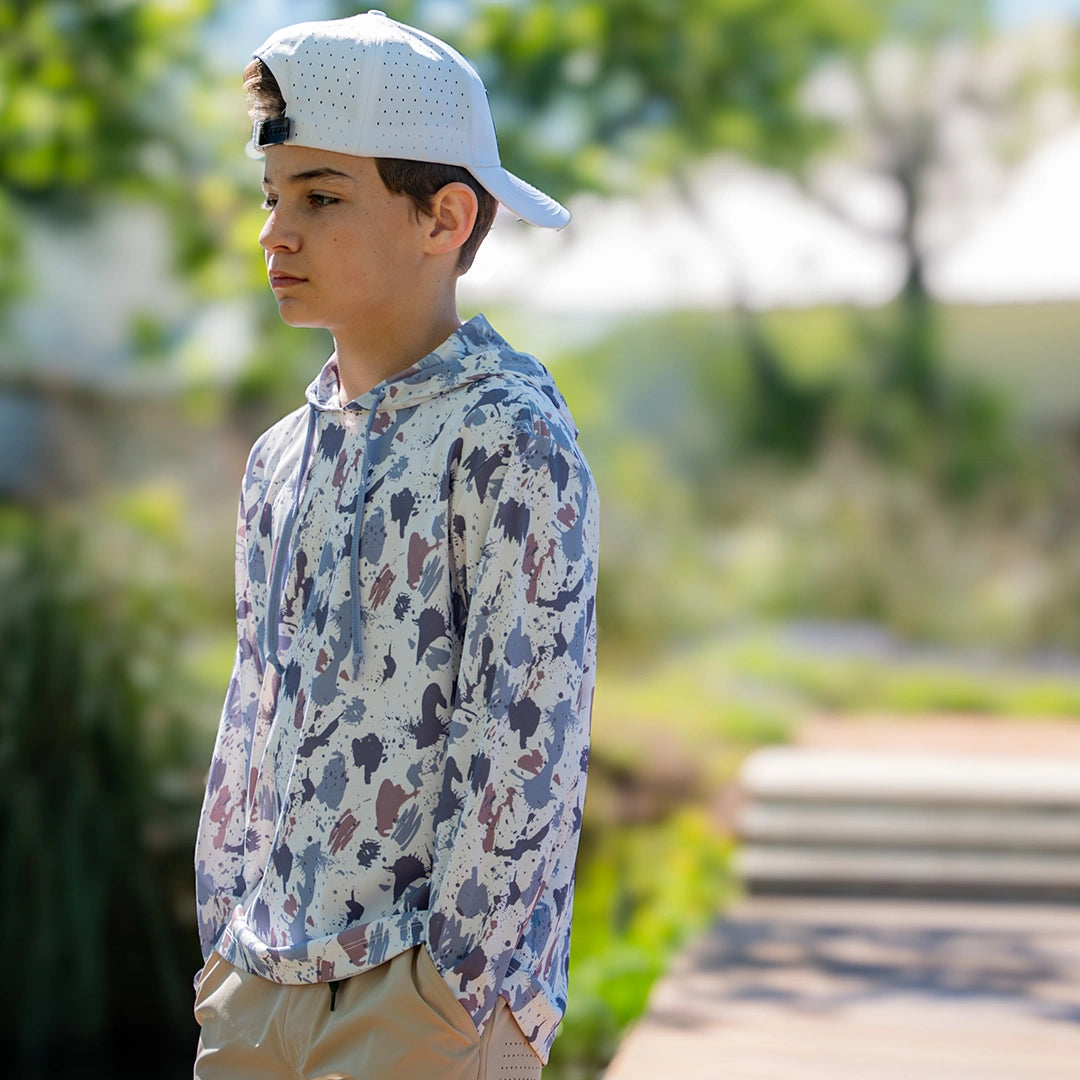 ProTek™ Youth Camo Long Sleeve Hoodie - Arctic