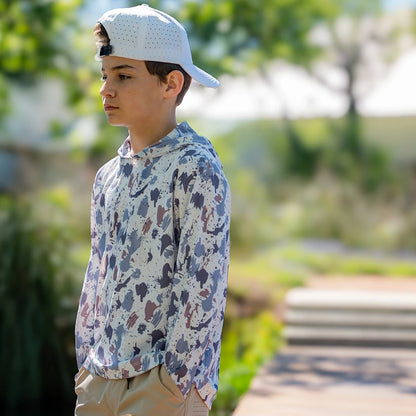 ProTek™ Youth Camo Long Sleeve Hoodie - Arctic