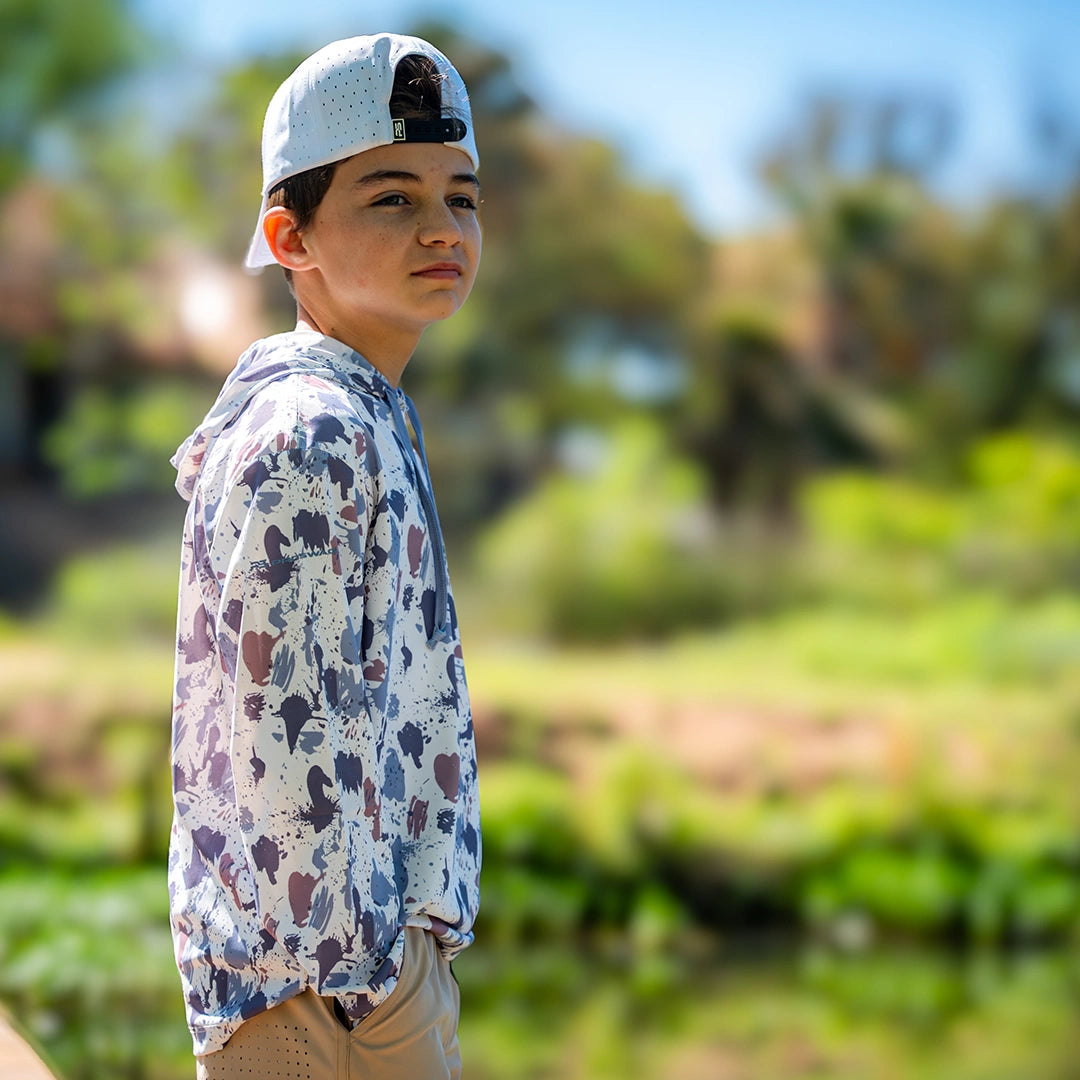 ProTek™ Youth Camo Long Sleeve Hoodie - Arctic