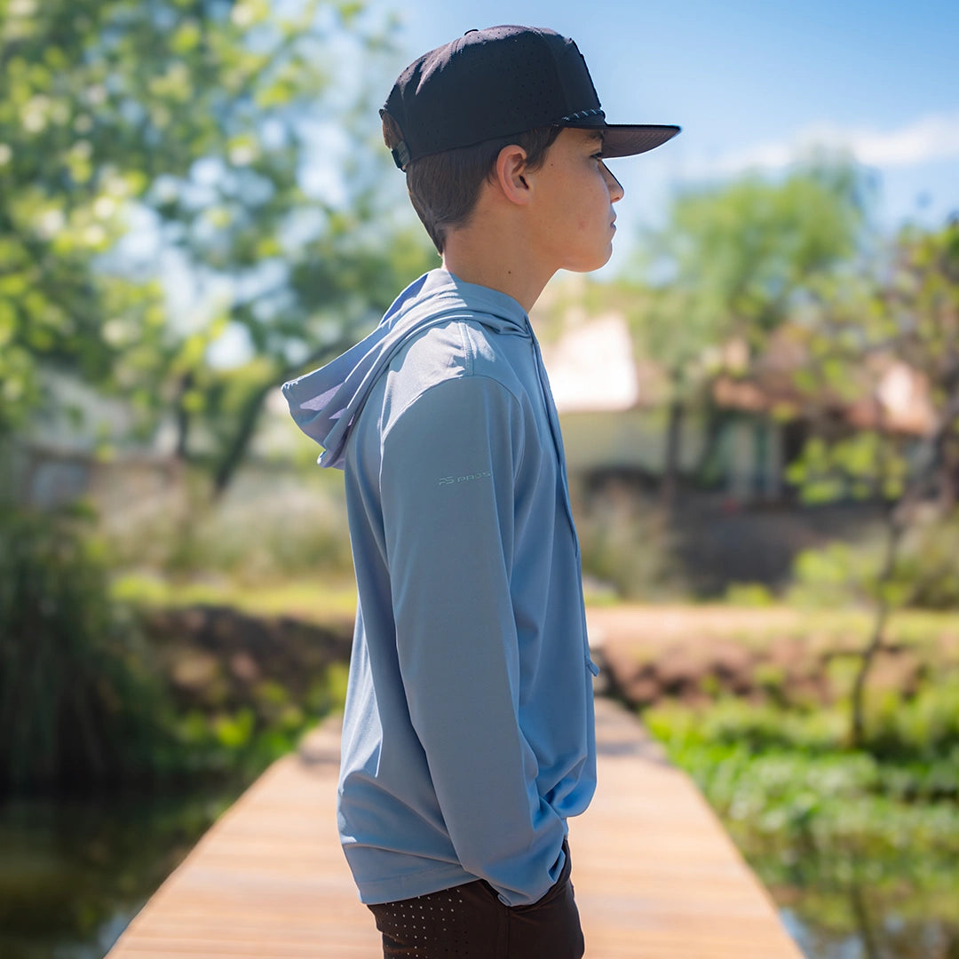ProTek™ Youth Long Sleeve Hoodie - Fossil Gray