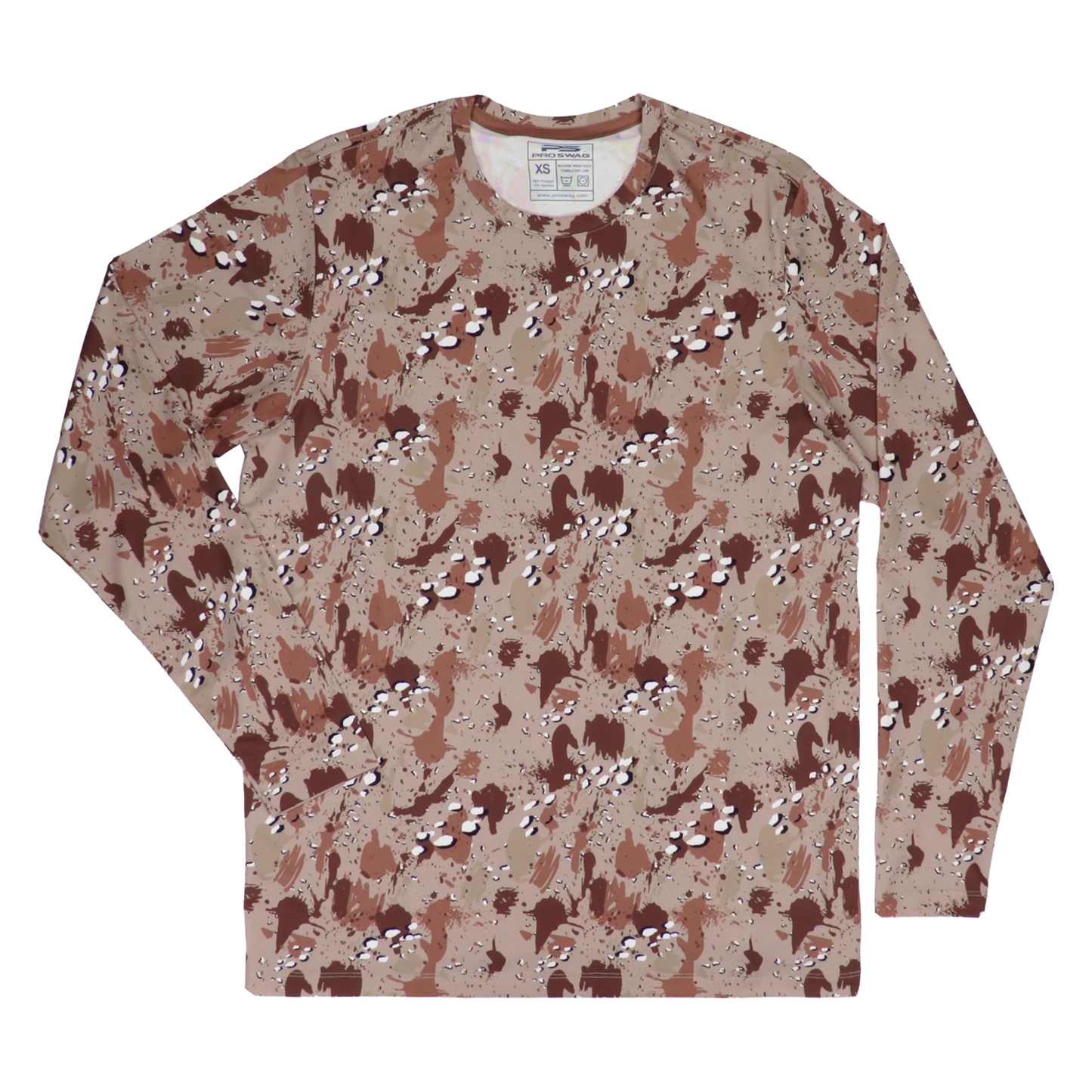 ProTek™ Camo Long Sleeve Crew Neck - Chocolate Chip