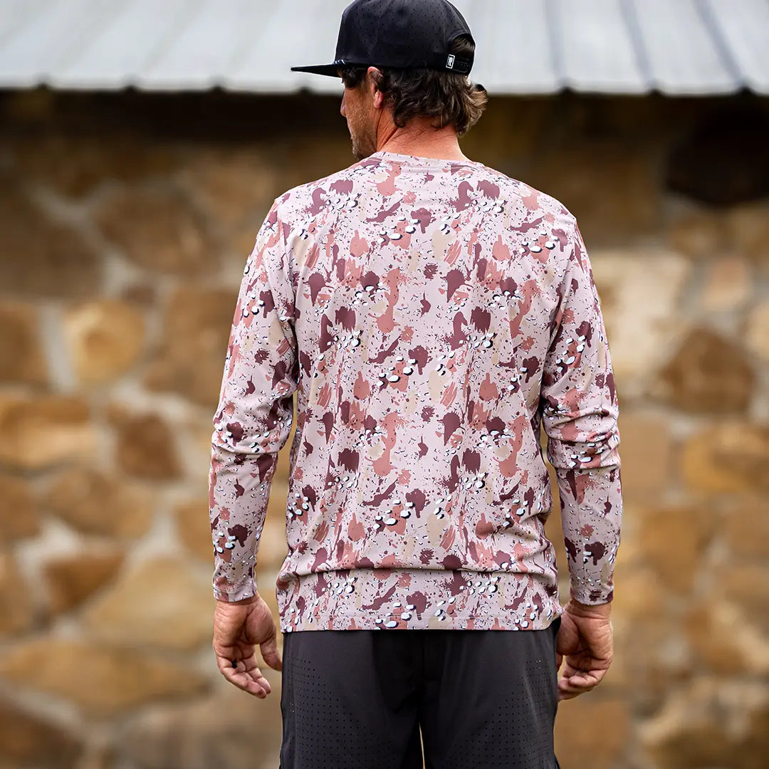 ProTek™ Camo Long Sleeve Crew Neck - Chocolate Chip