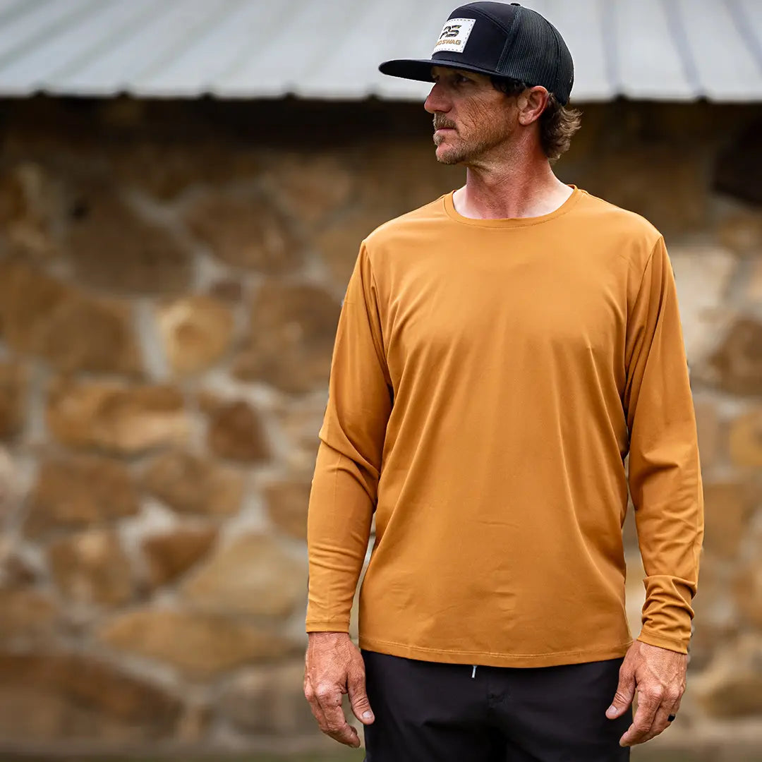 ProTek™ Long Sleeve Crew Neck - Sienna Brown