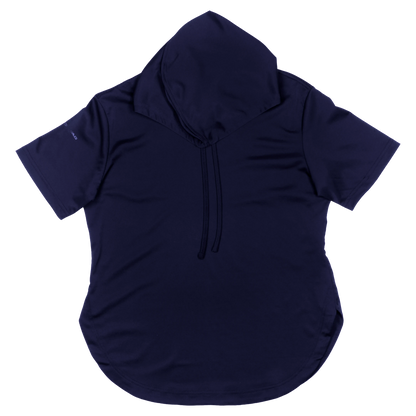 ProTek™ Women's Short Sleeve Hoodie -  Midnight Blue