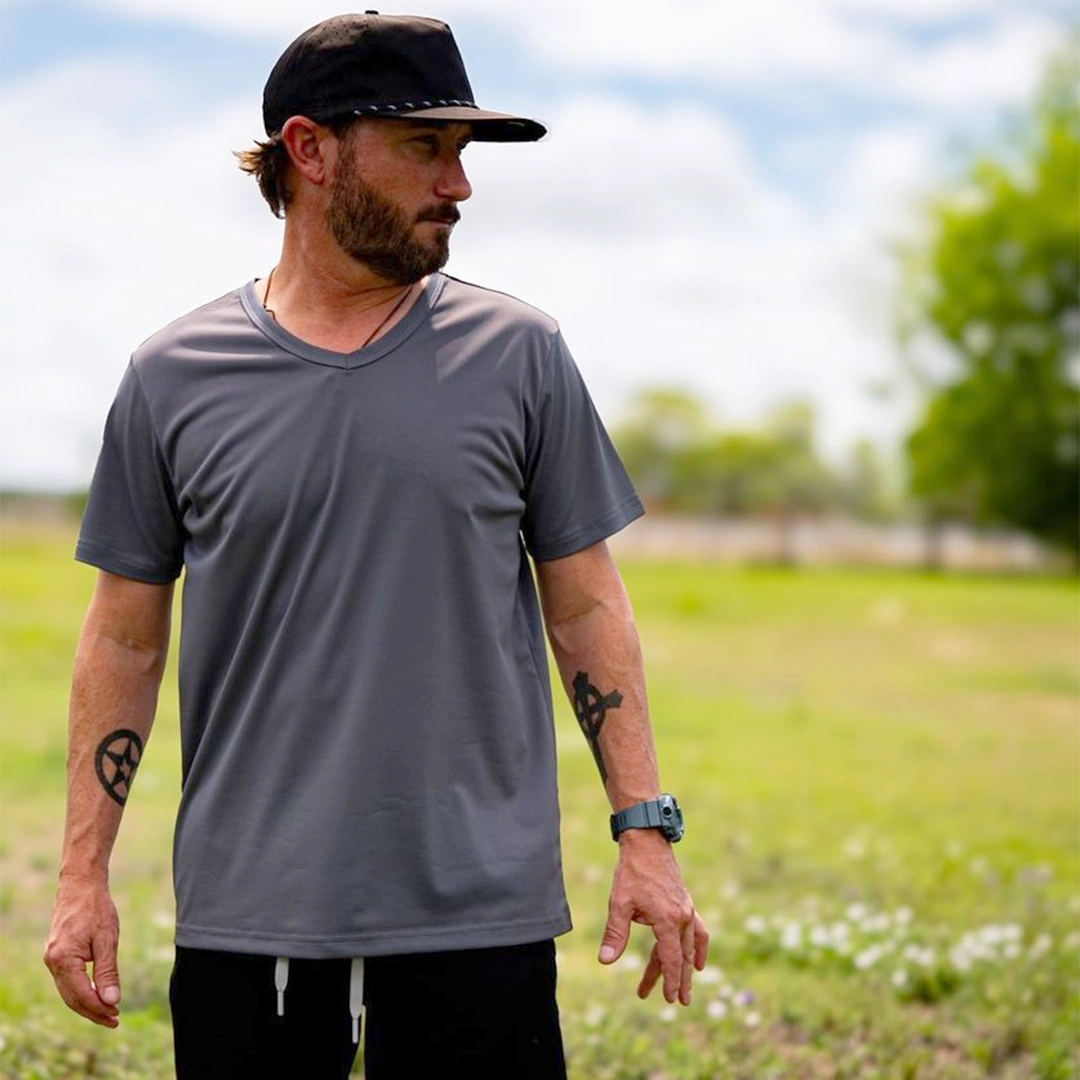 ProTek™ Short Sleeve V-Neck - Fossil Gray