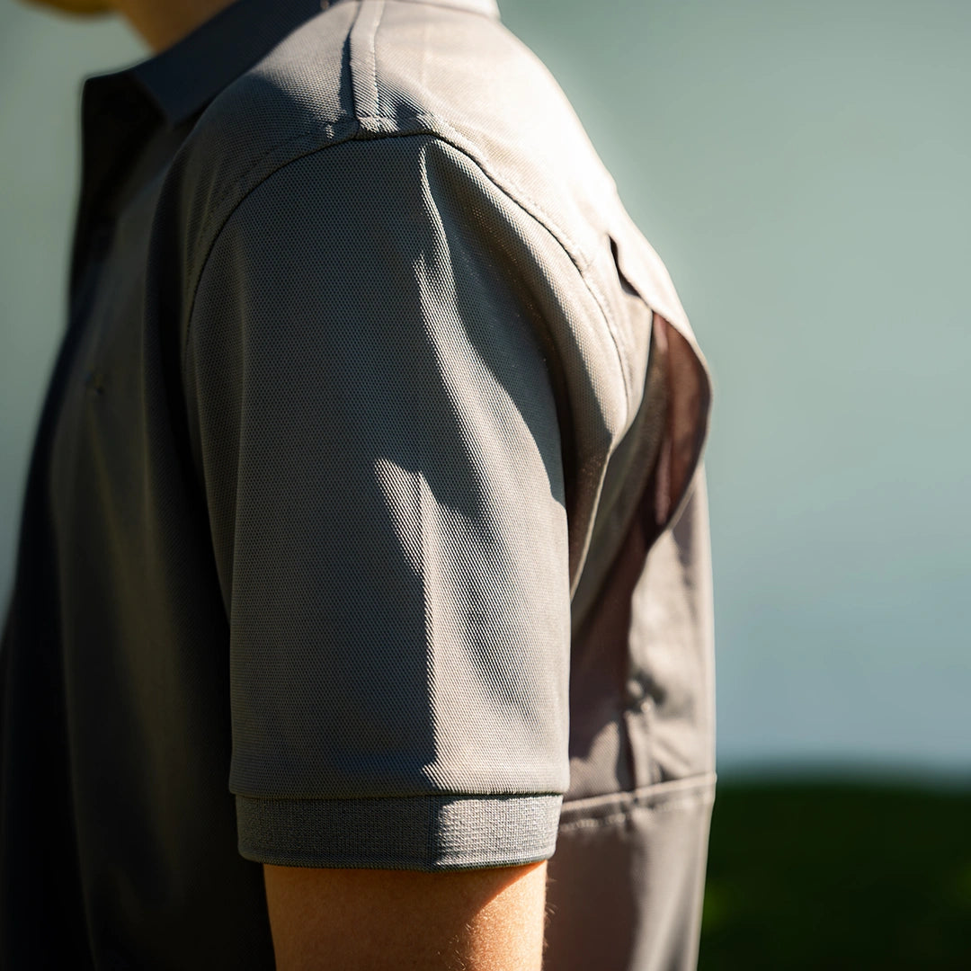 ProTek™ Youth Vintage Polo - Fossil Gray