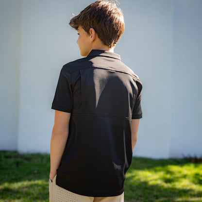 ProTek™ Youth Vintage Polo - Sable Black