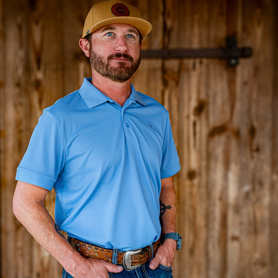 ProTek™ Vintage Polo - Coastal Blue