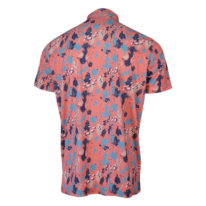 Premium Performance Camo Polo - Coral Reef