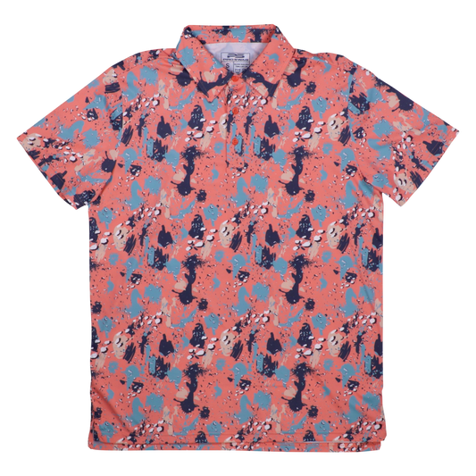 Premium Series Camo Polo - Coral Reef