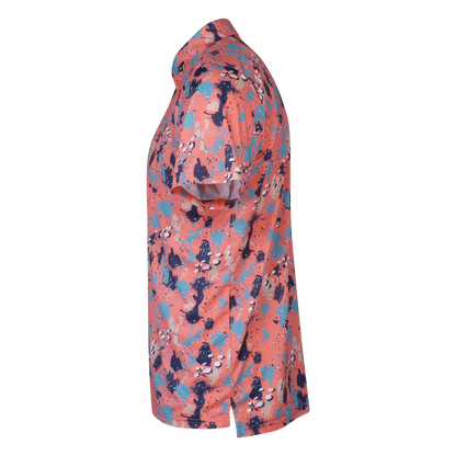 Premium Performance Camo Polo - Coral Reef