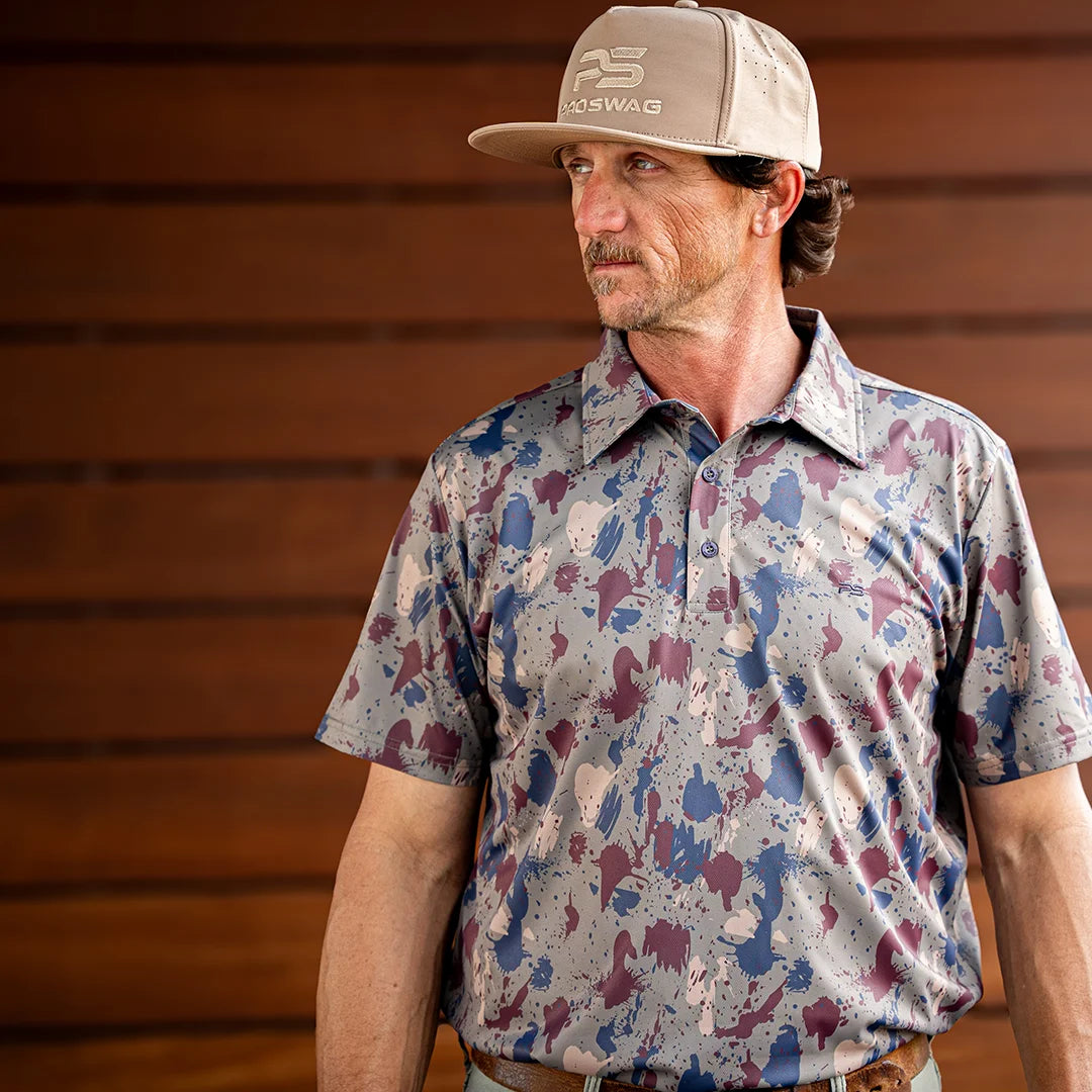 Premium Series Camo Polo - Clay