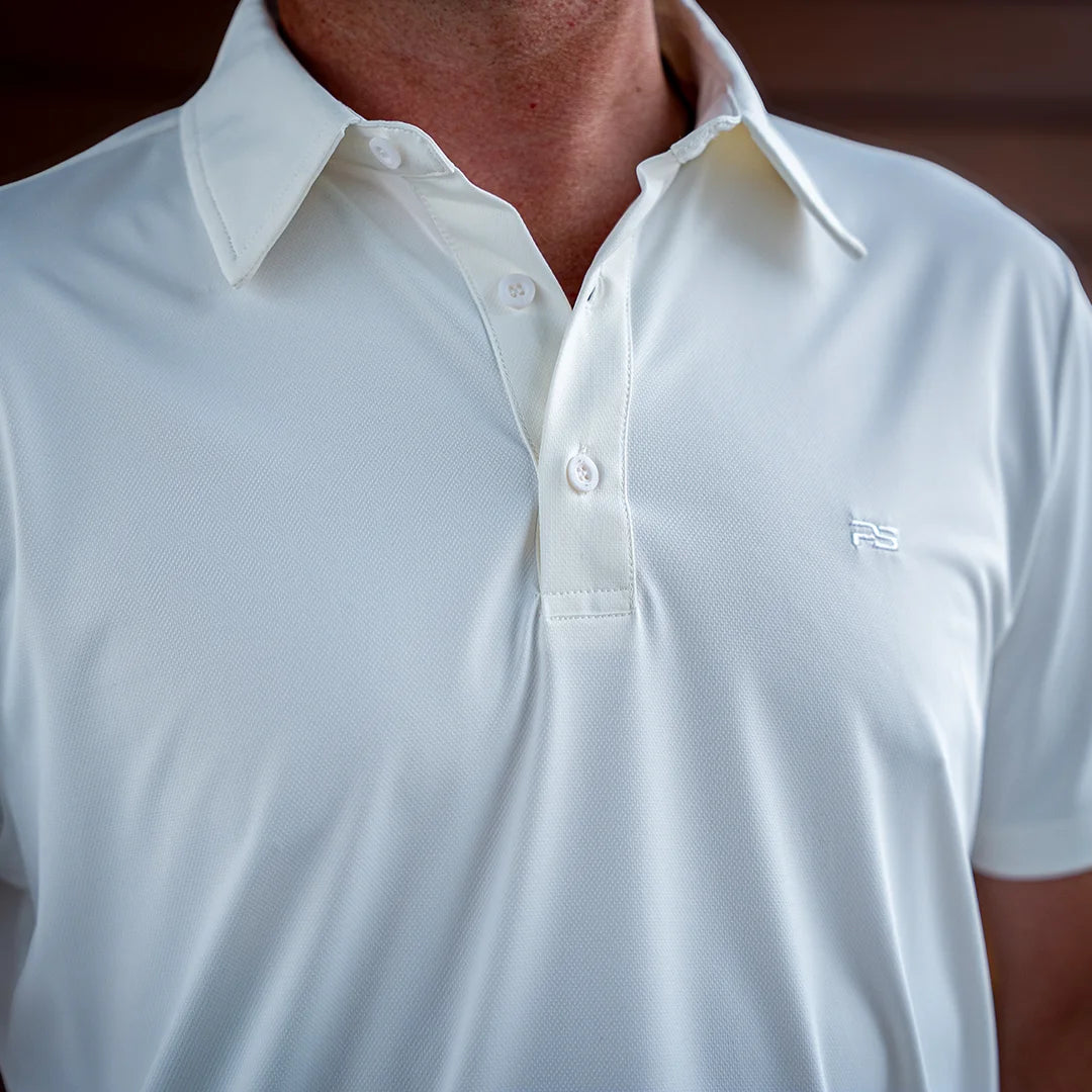 Premium Performance Polo - Salt White
