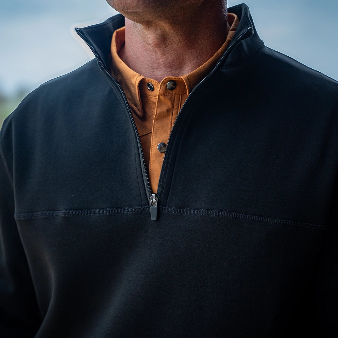 Performance 1/4 Zip Pullover - Sable Black