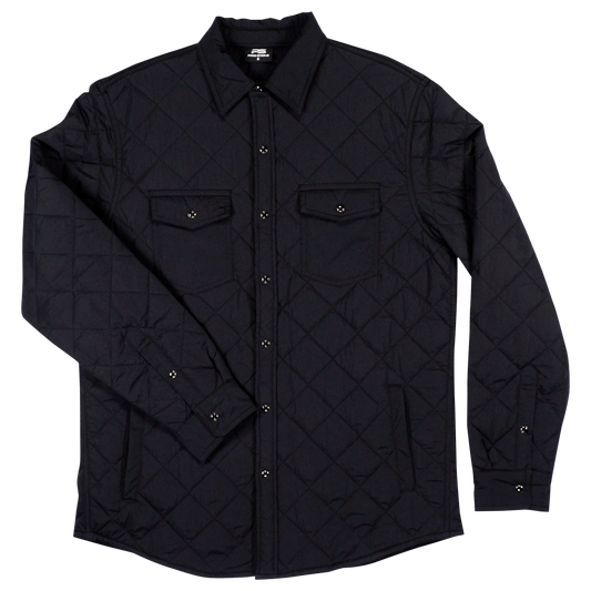 Quilted Shacket - Sable Black