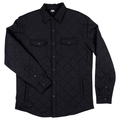 Quilted Shacket - Sable Black