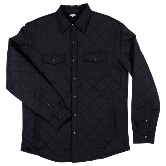 Quilted Shacket - Sable Black