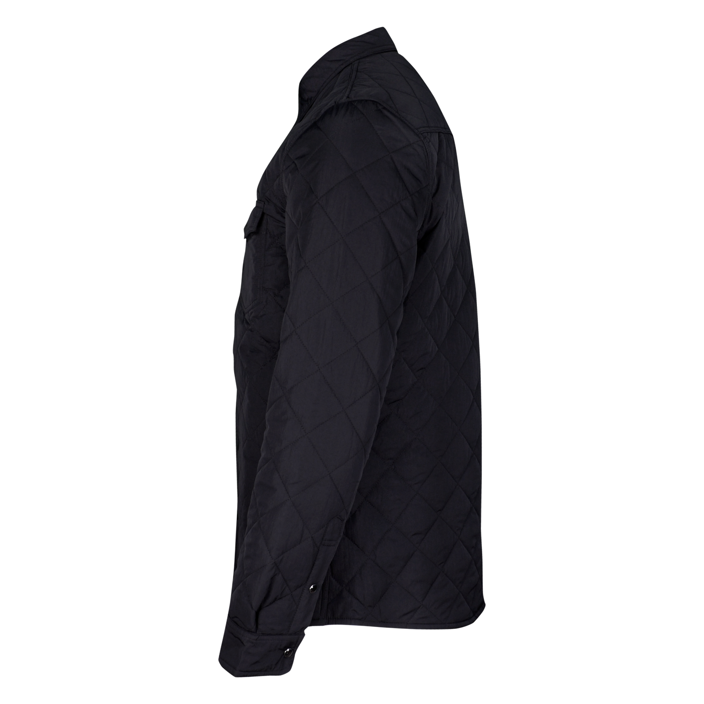 Quilted Shacket - Sable Black