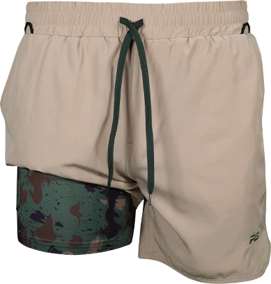Youth Performance Shorts - Khaki front view