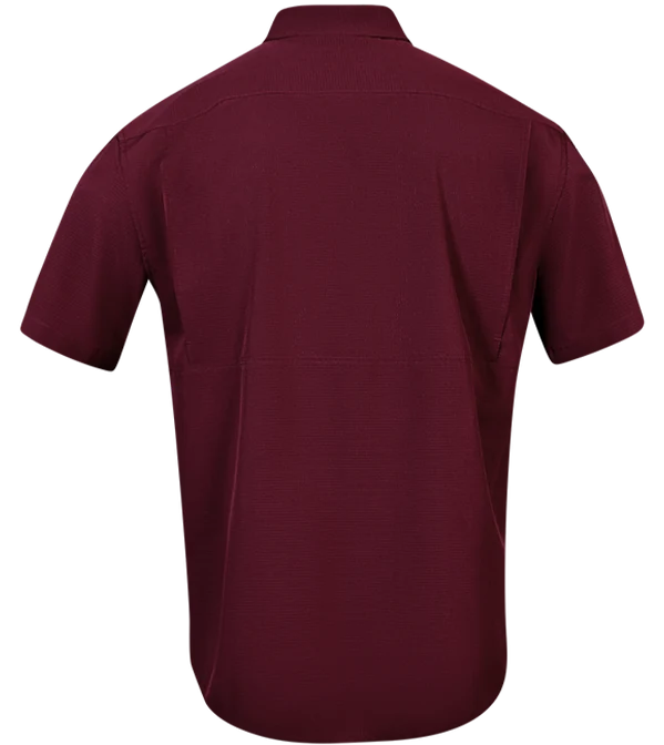 Premium Series Short Sleeve Fishing Shirt - Mesa Tan back view