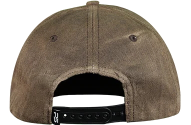 Premium Wax Canvas 6-Panel Hat - Umber back view