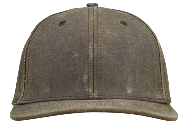 Premium Wax Canvas 6-Panel Hat - Umber front view