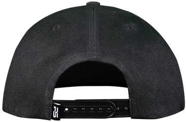 Premium Wax Canvas 7-Panel Hat - Sable Black back view