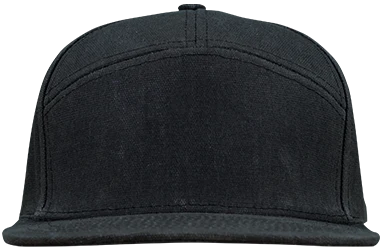 Premium Wax Canvas 7-Panel Hat - Sable Black front view