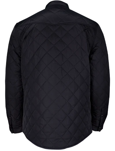 Quilted Shacket - Sable Black back view