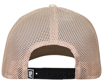 Structured 5-Panel Trucker Hat - Mesa Tan back view
