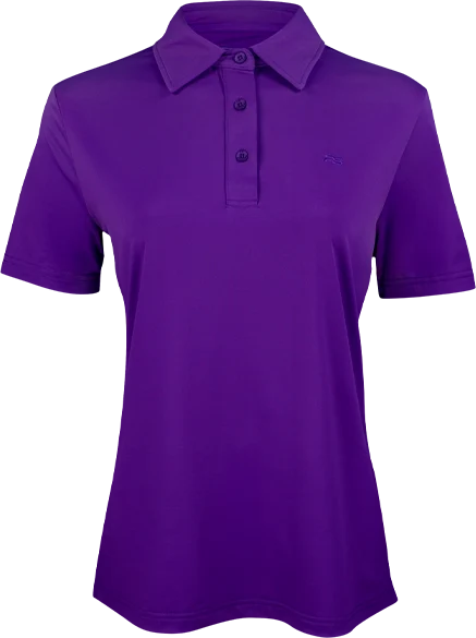 Women's Premium Performance Polo - Indigo Purple front view