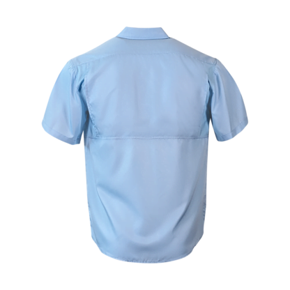 Proswag PS100HPS Short Sleeve Vented Polyester Fishing Shirt - Carolina Blue