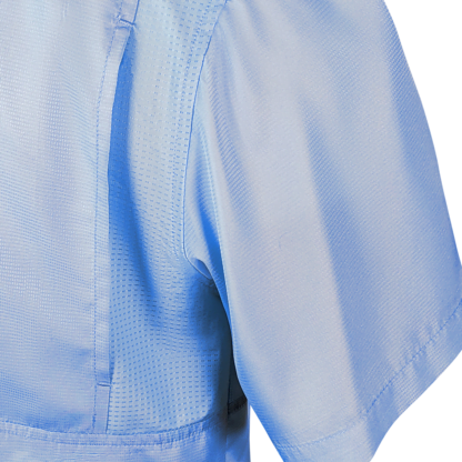 Proswag PS100HPS Short Sleeve Vented Polyester Fishing Shirt - Carolina Blue