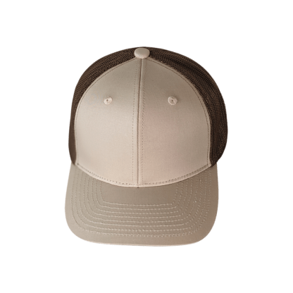 Proswag PS110 Padre Tan - Custom Mid-Profile Richardson Style Mesh Fitted Trucker Hat