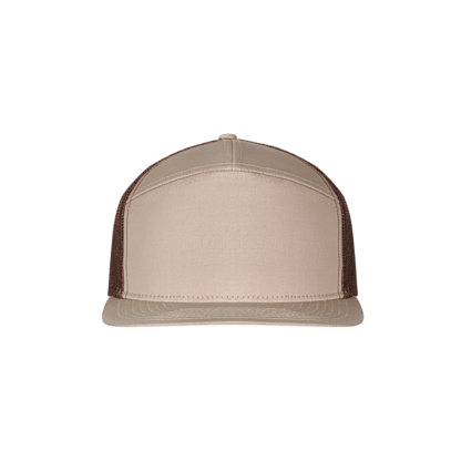 Proswag PS168 Padre Tan - Custom High-Profile Richardson Style Mesh 7-Panel Trucker Hat