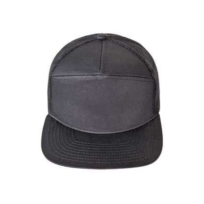 Proswag PS168 Sable Black - Custom High-Profile Richardson Style Mesh 7-Panel Trucker Hat