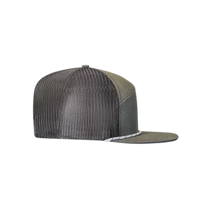 Proswag PS169 Fossil Gray - Custom High-Profile Richardson Style Mesh 7-Panel Trucker Hat with Visor Rope