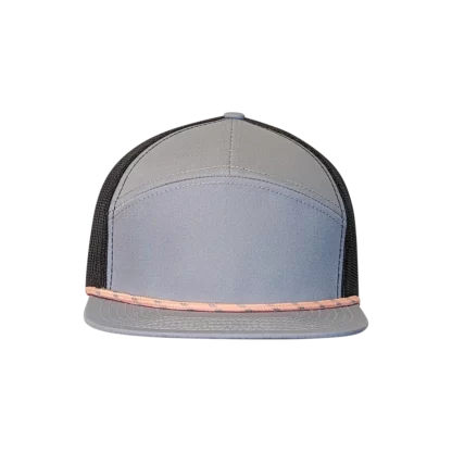 Proswag PS169 Graphite Gray - Custom High-Profile Richardson Style Mesh 7-Panel Trucker Hat with Visor Rope